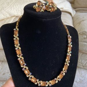 Vintage Lisner Necklace and Earrings